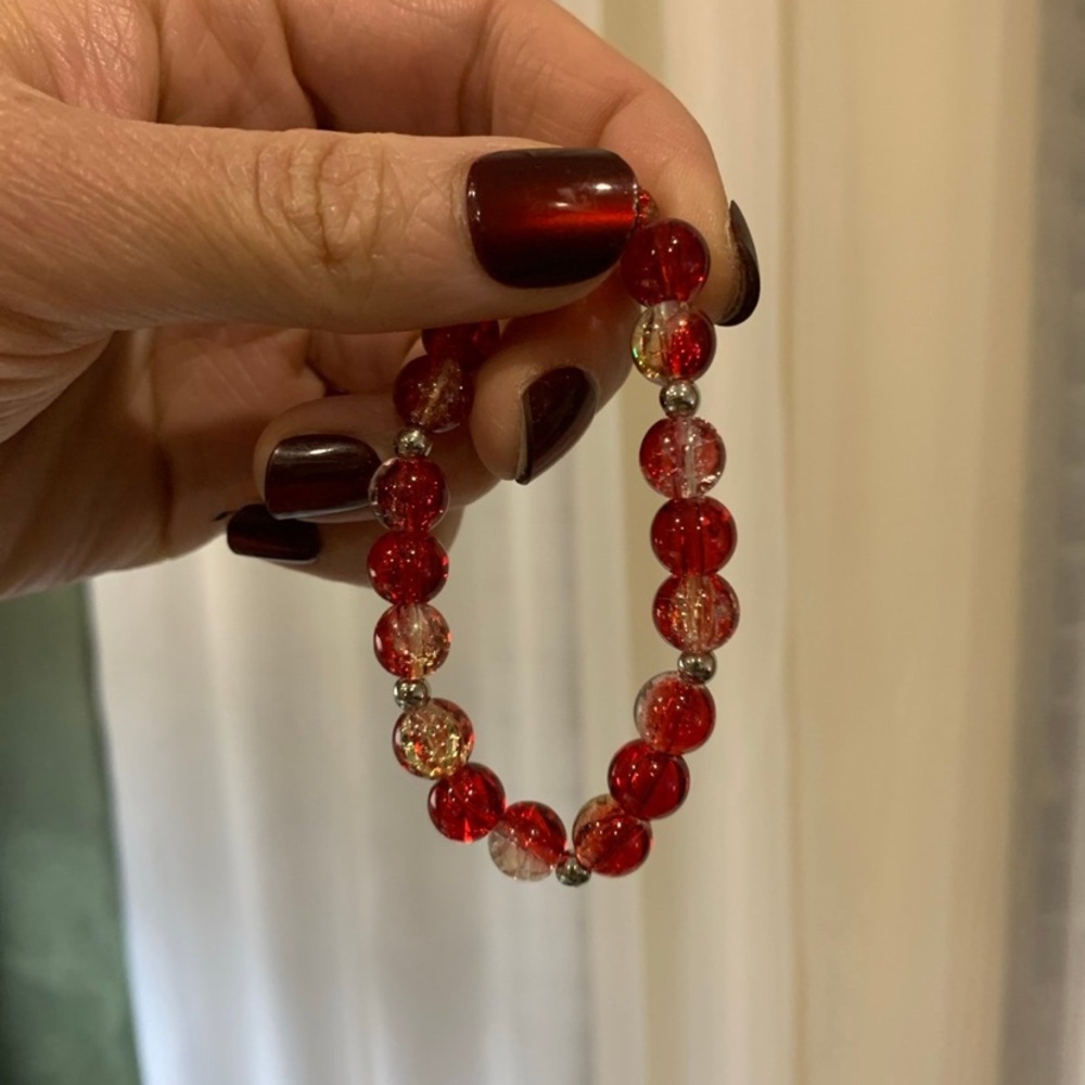 Red Beaded Bracelet